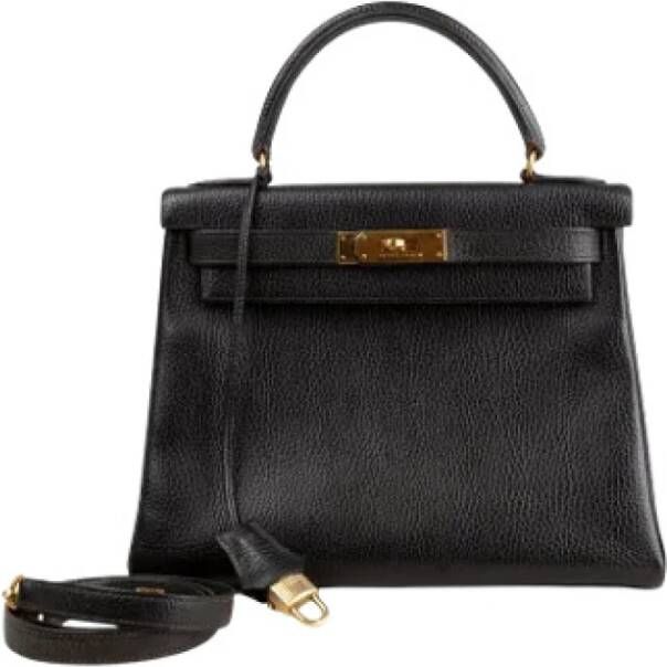 Hermès Vintage Tweedehands handtas Zwart Dames