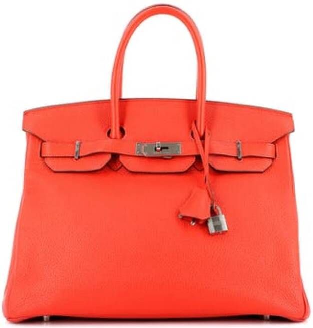 Hermès Vintage Tweedehands tas Oranje Dames