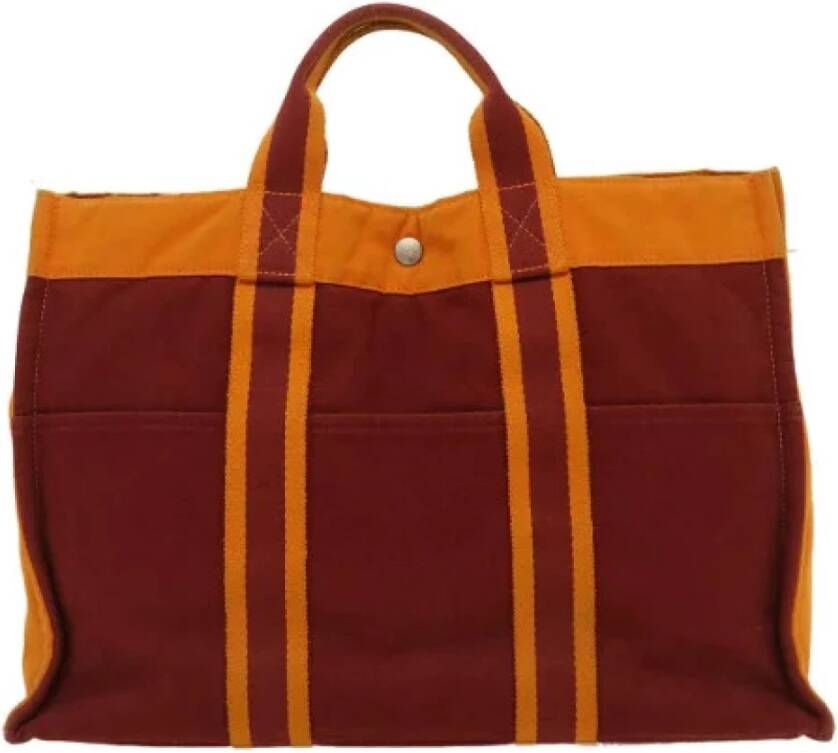 Hermès Vintage tweedehands tas Oranje Dames