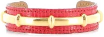 Hermès Vintage Voldoende lederen armbanden Rood Dames