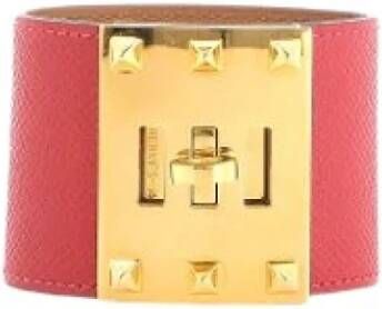Hermès Vintage Voldoende lederen armbanden Rood Dames
