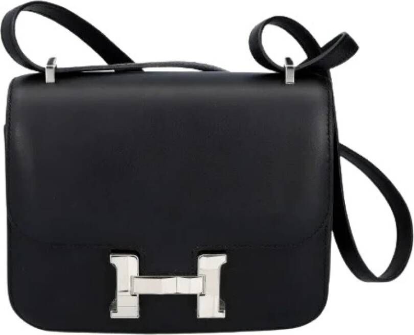 Hermès Vintage Voldoende lederen crossbody-bags Zwart Dames