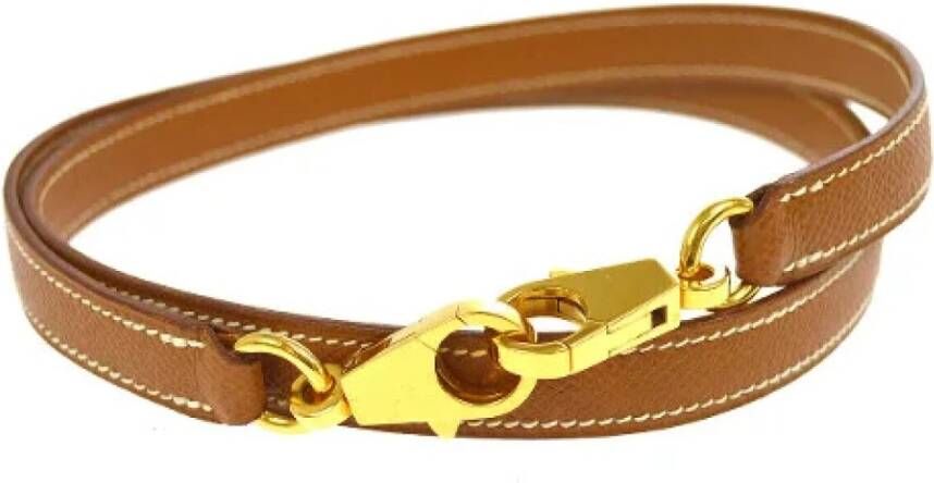 Hermès Vintage Voldoende lederen riemen Bruin Dames