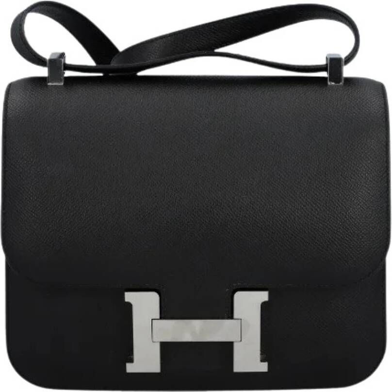 Hermès Vintage Voldoende lederen schouderzakken Zwart Dames