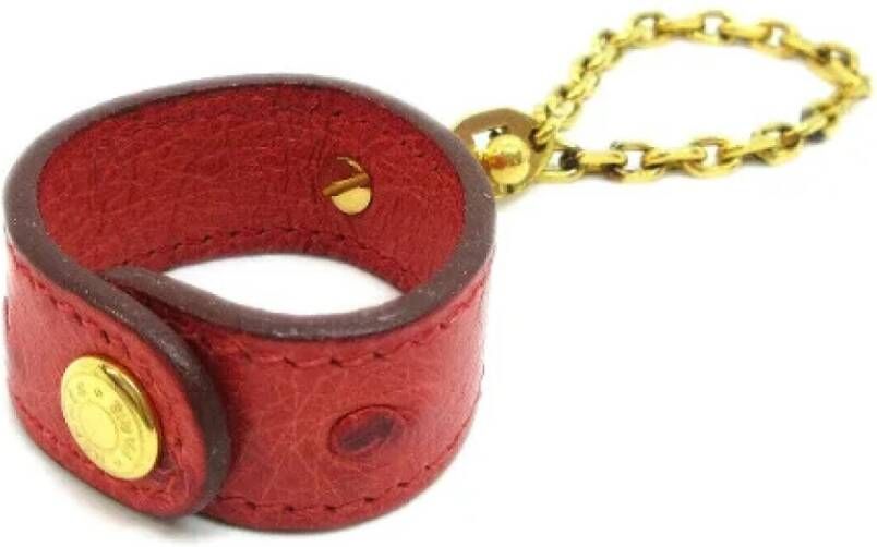Hermès Vintage Voldoende lederen sleutelhouders Rood Dames