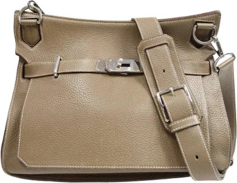 Hermès Vintage Voldoende schoudertassen Beige Dames