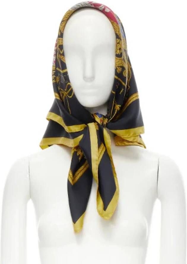 Hermès Vintage Voldoende zijden sjaals Zwart Dames