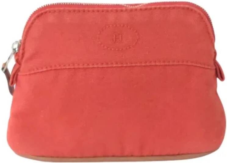 Hermès Vintage Pre-owned Canvas clutches Rood Dames