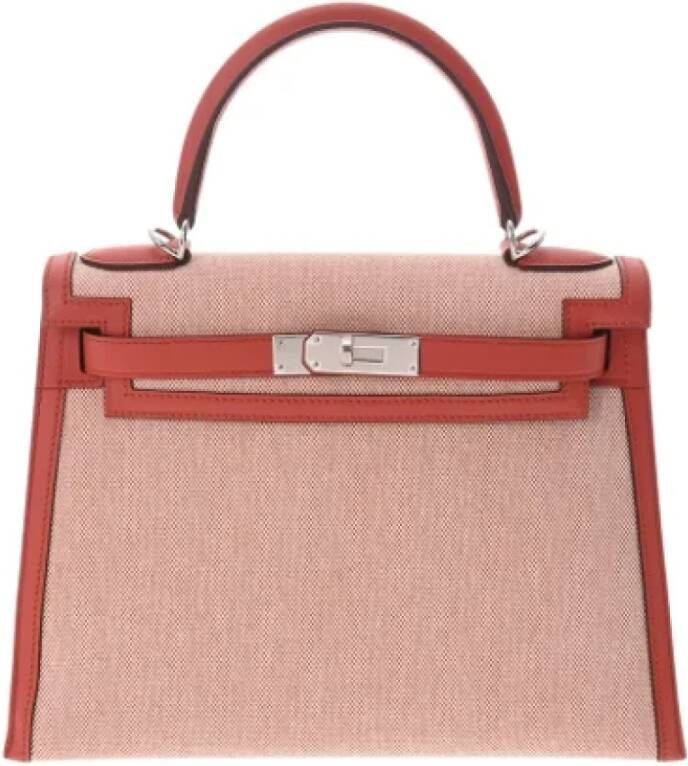 Hermès Vintage Pre-owned Canvas handbags Roze Dames
