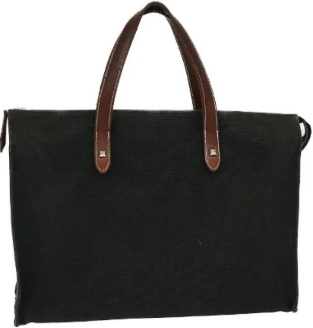 Hermès Vintage Pre-owned Canvas handbags Zwart Dames