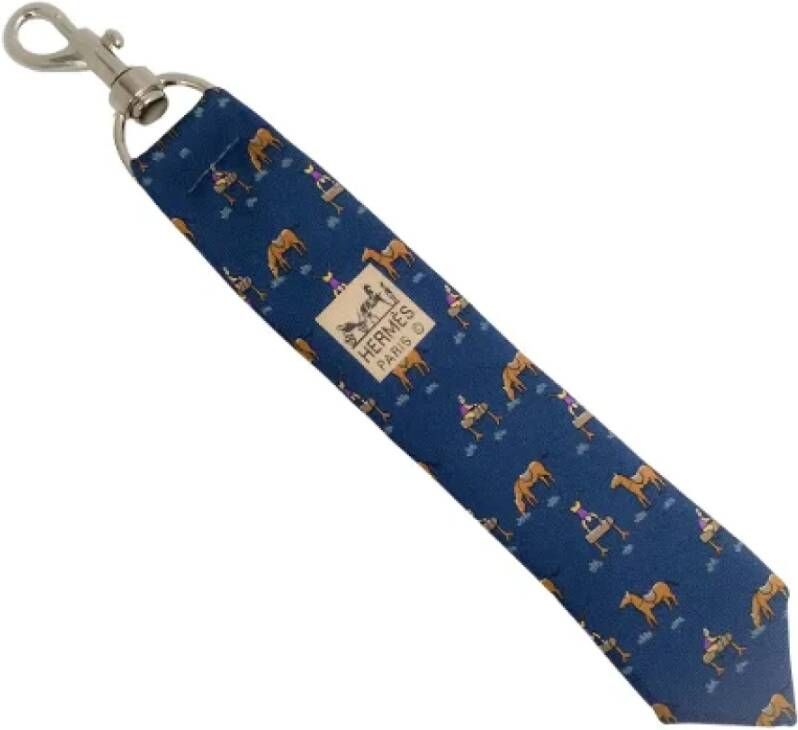 Hermès Vintage Pre-owned Canvas key-holders Blauw Heren
