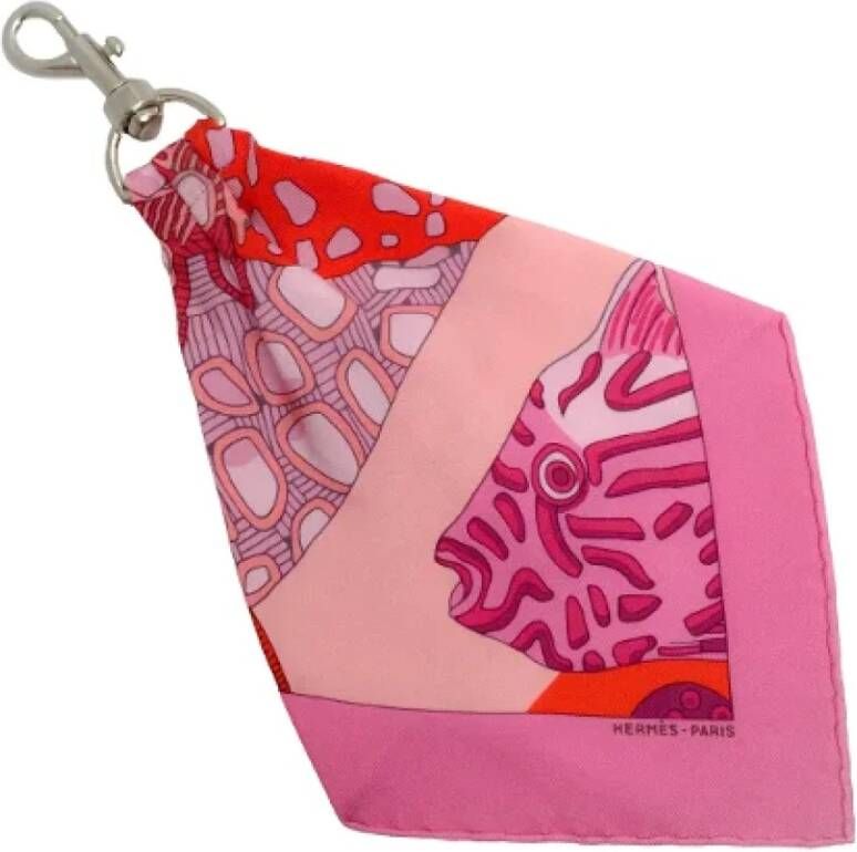 Hermès Vintage Pre-owned Canvas scarves Roze Dames