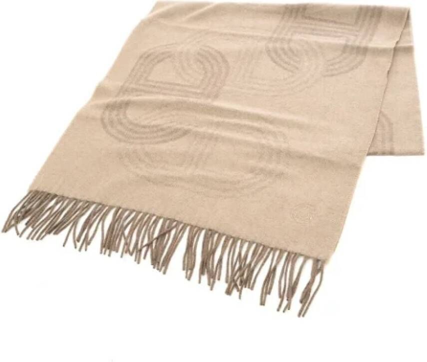 Hermès Vintage Pre-owned Cashmere scarves Beige Dames