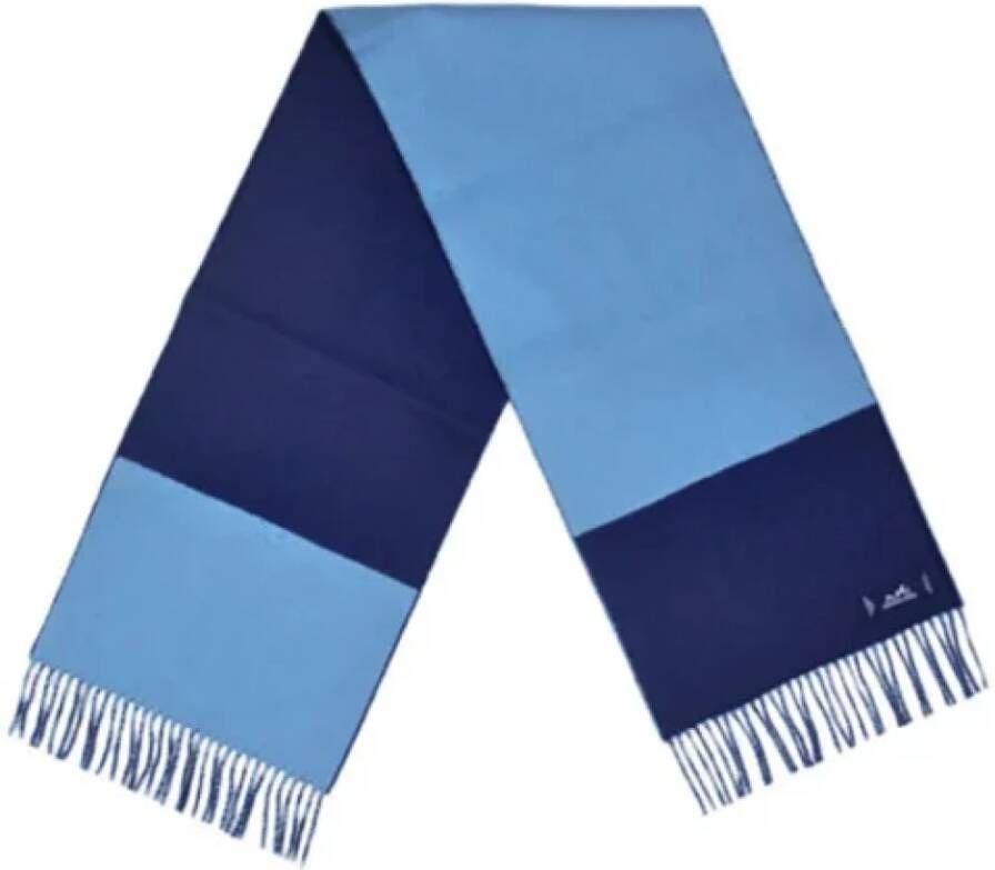 Hermès Vintage Pre-owned Cashmere scarves Blauw Dames