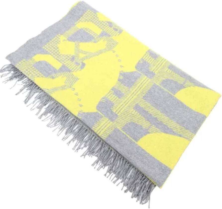Hermès Vintage Pre-owned Cashmere scarves Grijs Dames