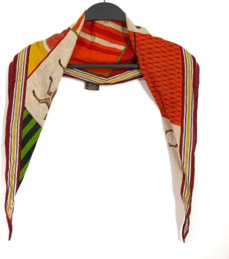 Hermès Vintage Pre-owned Cashmere scarves Meerkleurig Dames