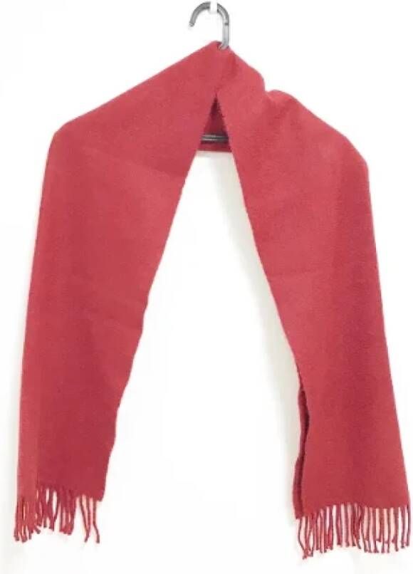 Hermès Vintage Pre-owned Cashmere scarves Rood Dames
