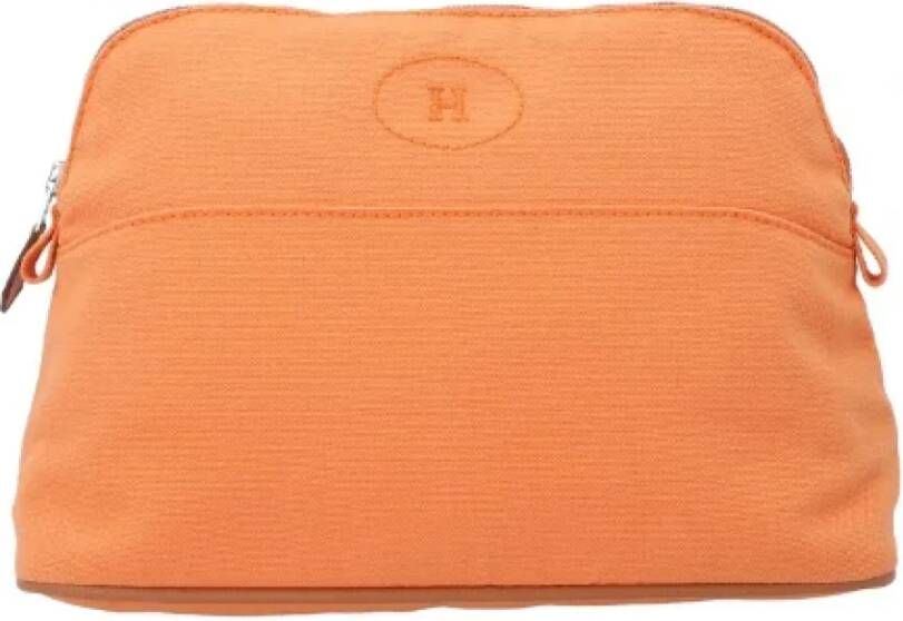 Hermès Vintage Pre-owned Cotton clutches Oranje Dames