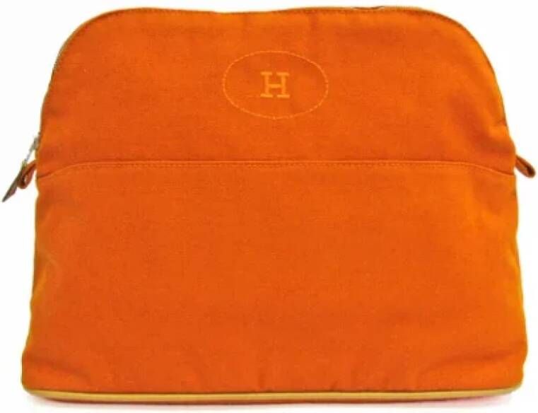 Hermès Vintage Pre-owned Cotton clutches Oranje Dames
