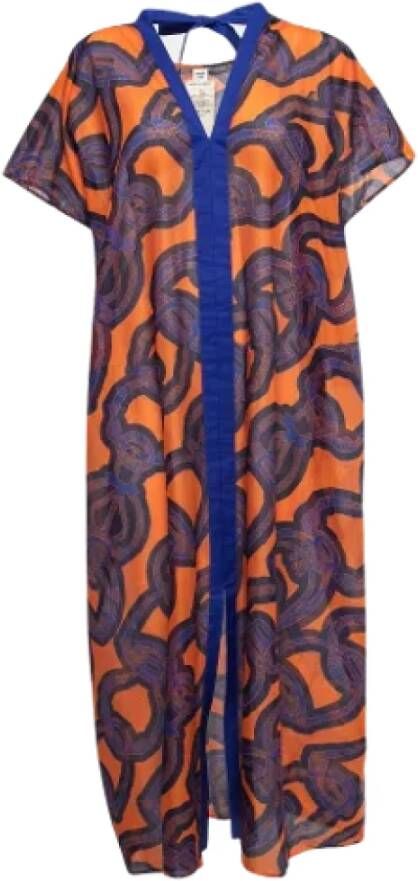 Hermès Vintage Pre-owned Cotton dresses Meerkleurig Dames