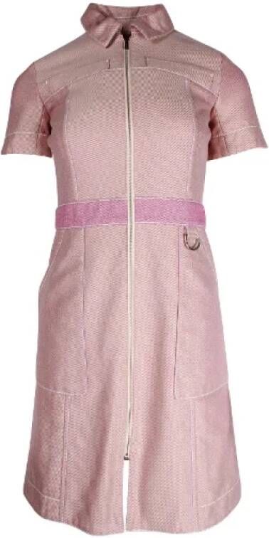 Hermès Vintage Pre-owned Cotton dresses Roze Dames