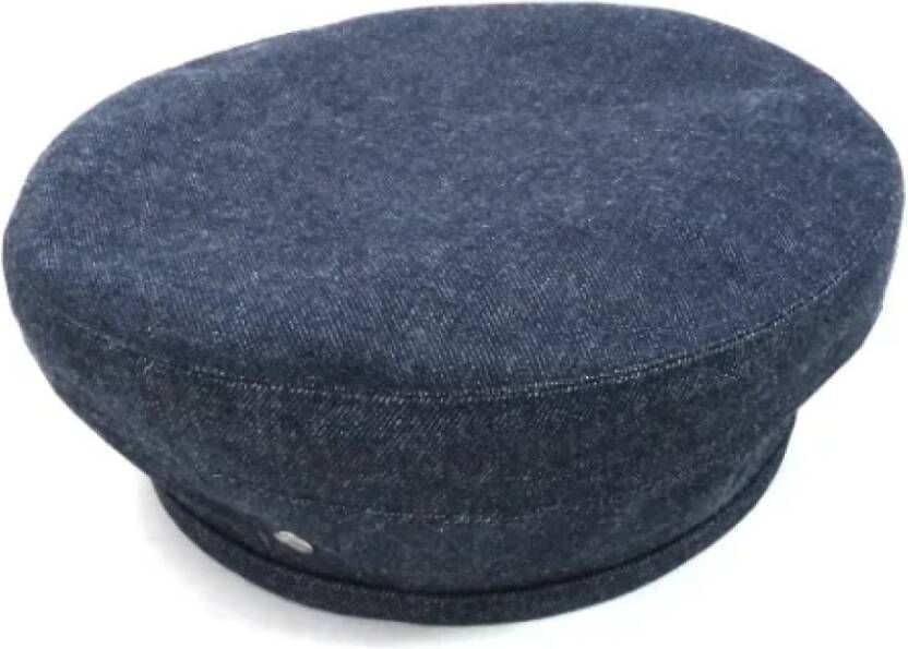 Hermès Vintage Pre-owned Cotton hats Blauw Dames