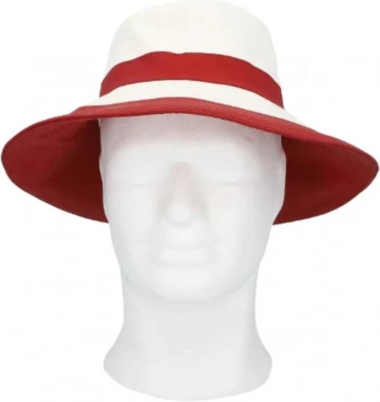 Hermès Vintage Pre-owned Cotton hats Rood Dames