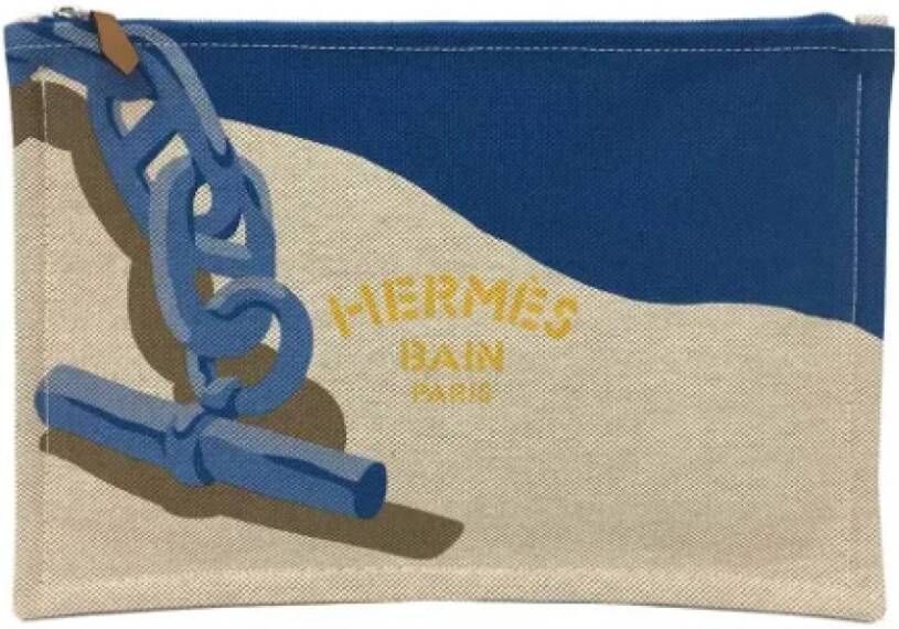 Hermès Vintage Pre-owned Cotton pouches Beige Dames