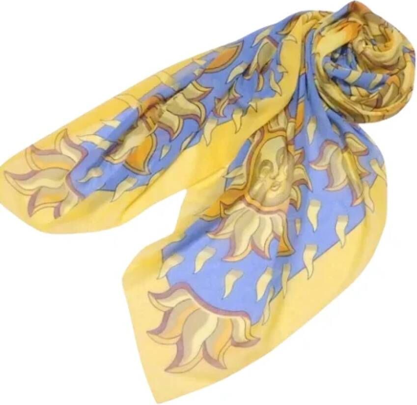 Hermès Vintage Pre-owned Cotton scarves Meerkleurig Dames