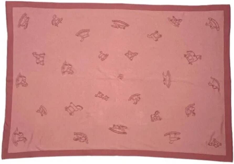 Hermès Vintage Pre-owned Cotton scarves Roze Dames