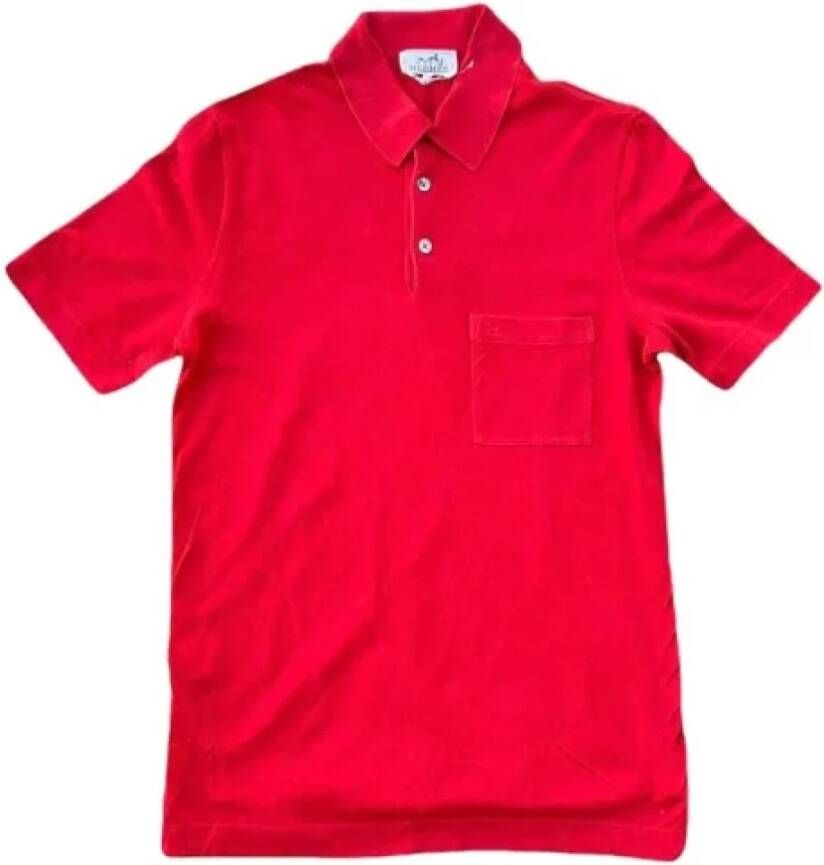 Hermès Vintage Pre-owned Cotton tops Rood Heren