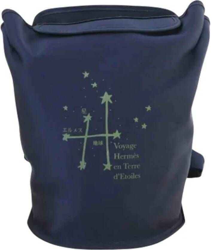Hermès Vintage Pre-owned Fabric backpacks Blauw Dames