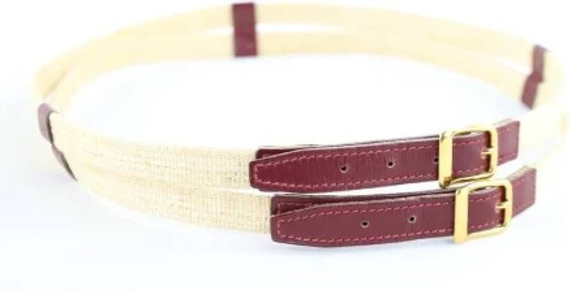 Hermès Vintage Pre-owned Fabric belts Beige Dames
