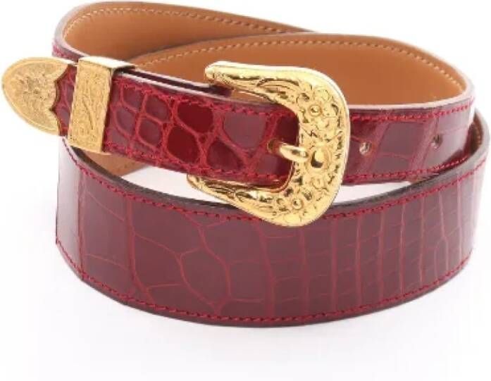 Hermès Vintage Pre-owned Fabric belts Rood Dames