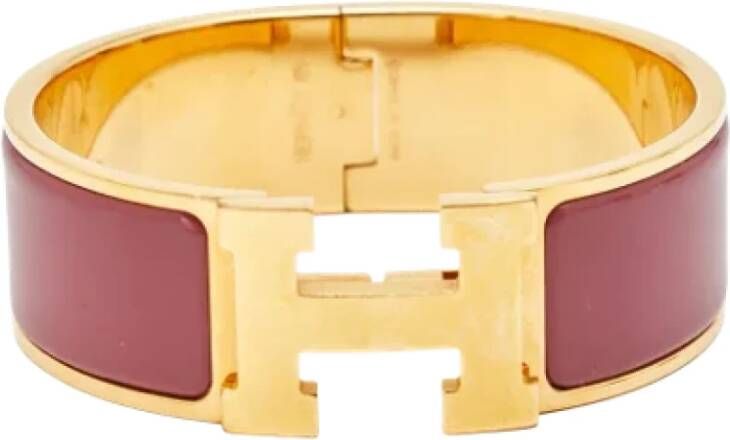Hermès Vintage Pre-owned Fabric bracelets Rood Dames
