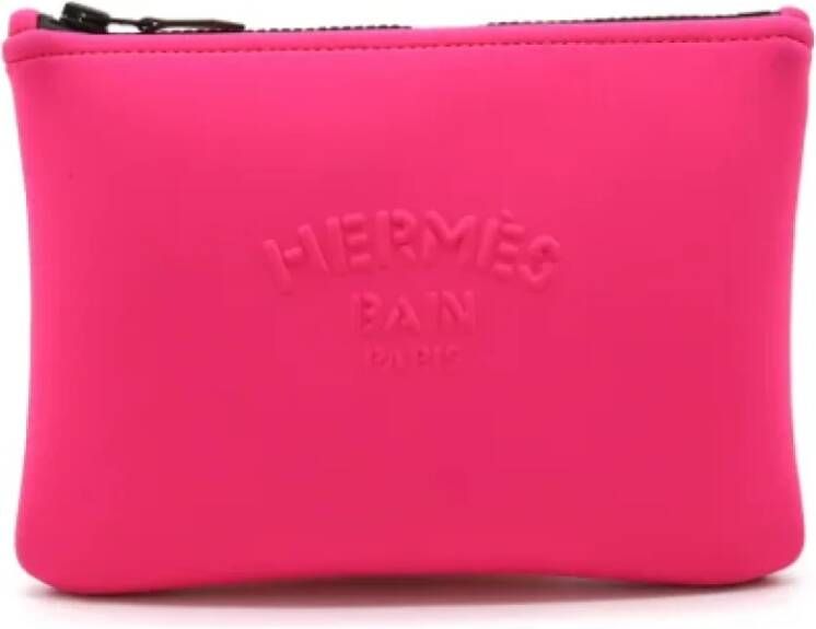 Hermès Vintage Pre-owned Fabric clutches Roze Dames