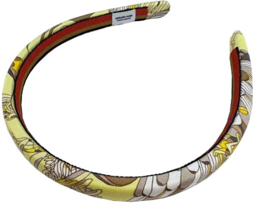 Hermès Vintage Pre-owned Fabric hair-accessories Geel Dames