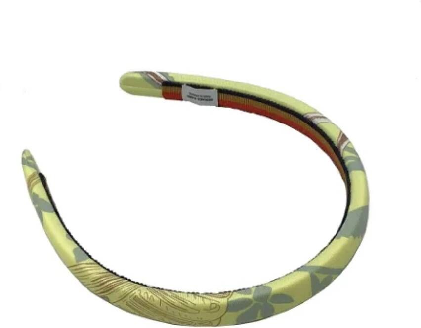 Hermès Vintage Pre-owned Fabric hair-accessories Geel Dames