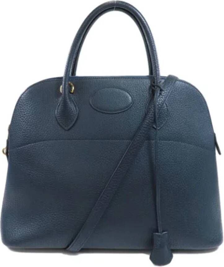 Hermès Vintage Pre-owned Fabric handbags Blauw Dames