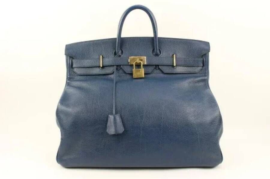 Hermès Vintage Pre-owned Fabric handbags Blauw Dames