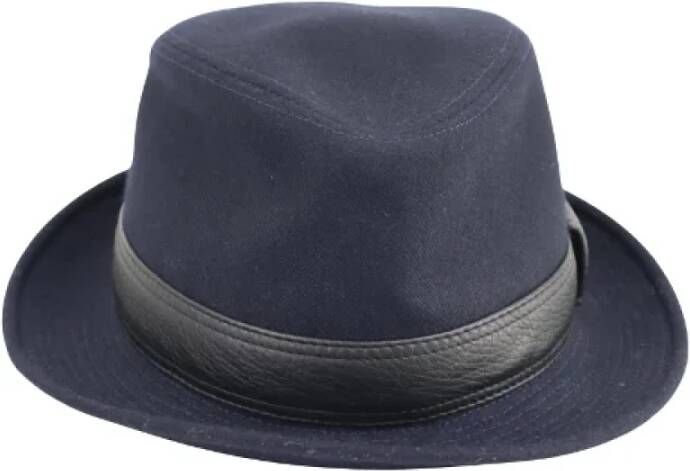 Hermès Vintage Pre-owned Fabric hats Blauw Dames