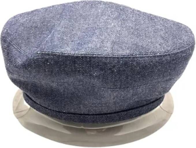 Hermès Vintage Pre-owned Fabric hats Blauw Unisex