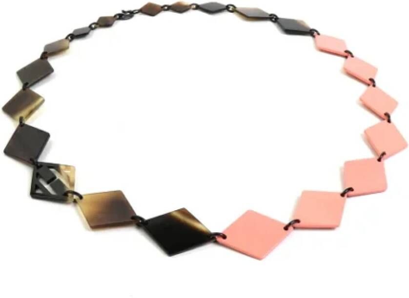 Hermès Vintage Pre-owned Fabric necklaces Meerkleurig Dames