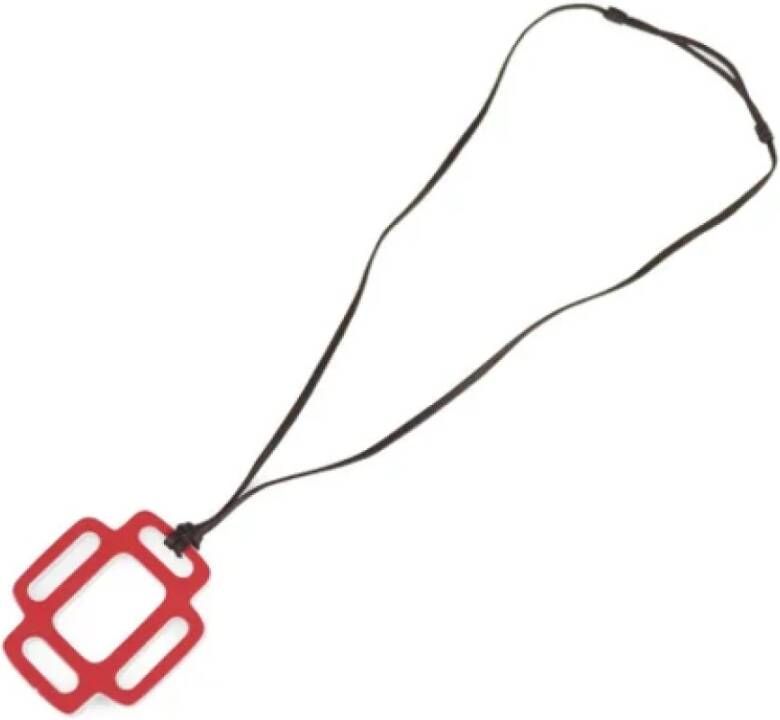 Hermès Vintage Pre-owned Fabric necklaces Roze Dames