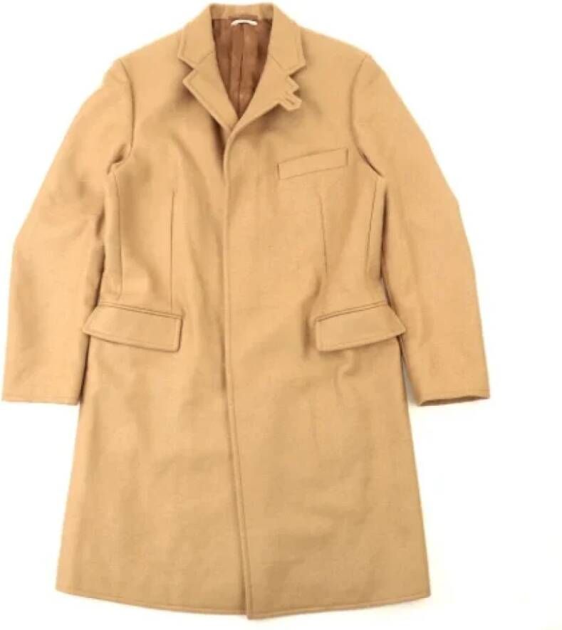 Hermès Vintage Pre-owned Fabric outerwear Beige Dames