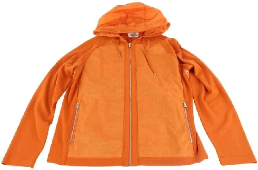 Hermès Vintage Pre-owned Fabric outerwear Oranje Dames