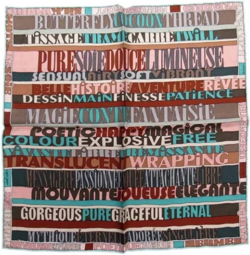 Hermès Vintage Pre-owned Fabric scarves Groen Dames