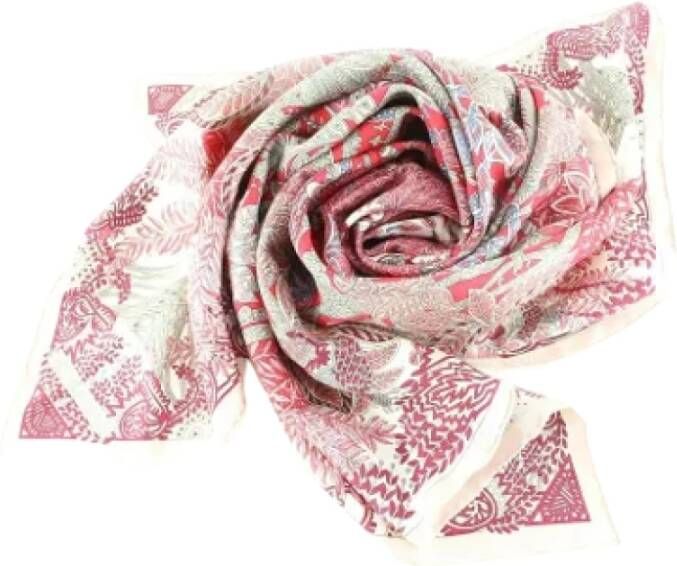 Hermès Vintage Pre-owned Fabric scarves White Dames