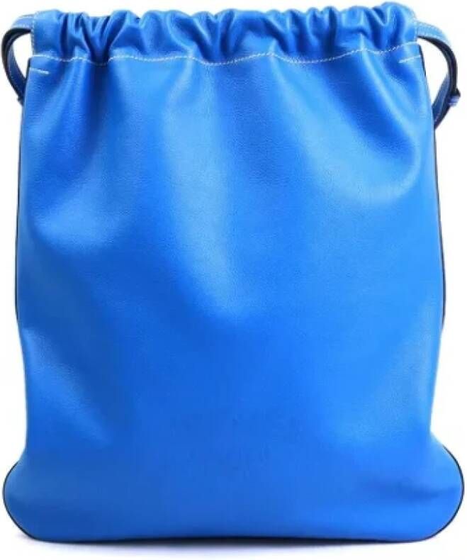 Hermès Vintage Pre-owned Leather backpacks Blauw Dames