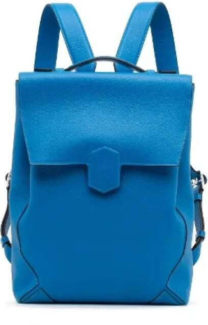 Hermès Vintage Pre-owned Leather backpacks Blauw Dames
